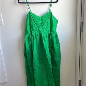 Green Spaghetti Strap Dress